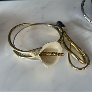 Michael Aram Calla Lily wine coaster and stopper